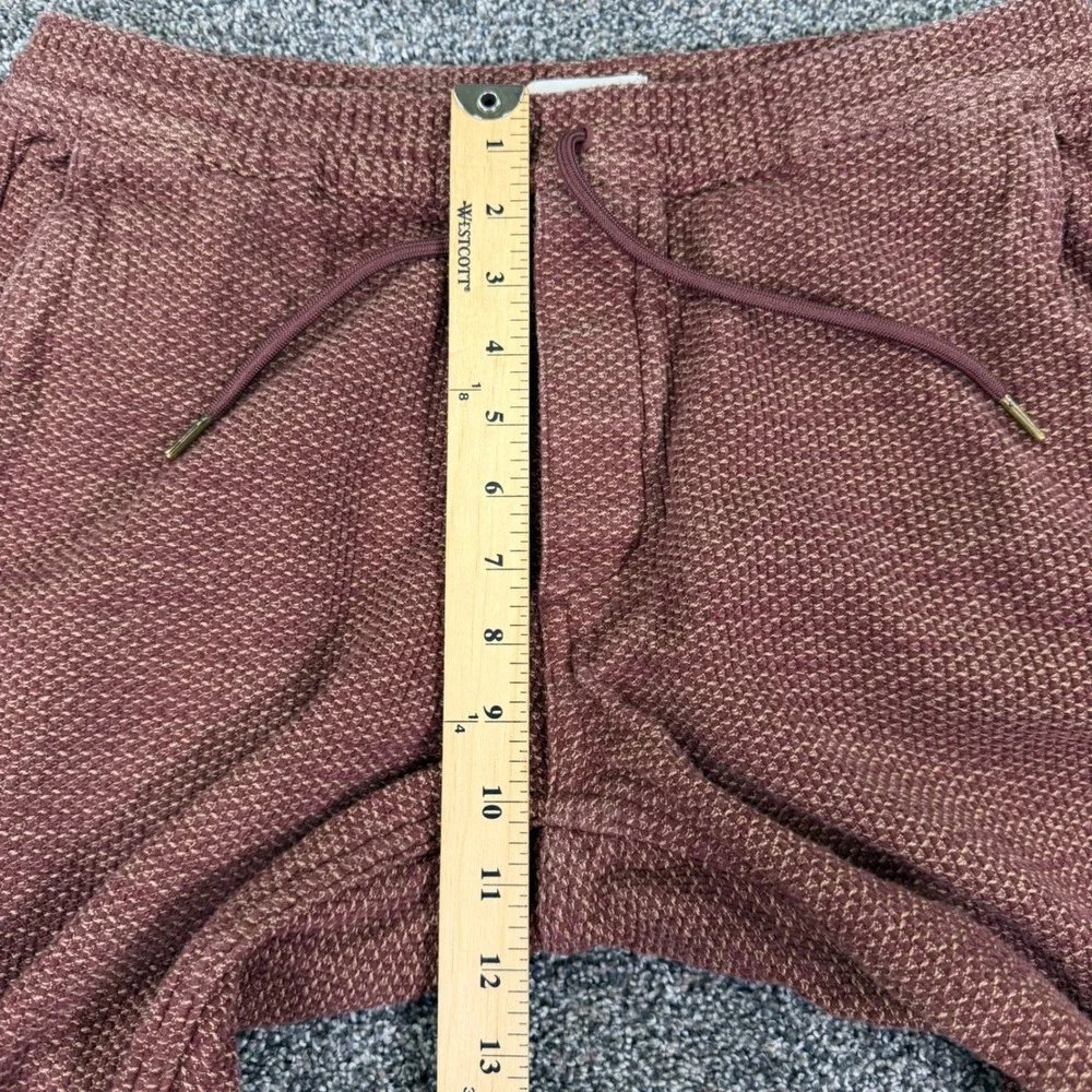 Taylor Stitch Apres Pant Men Medium Burgundy Rust Waffle Weave Drawstring Jogger